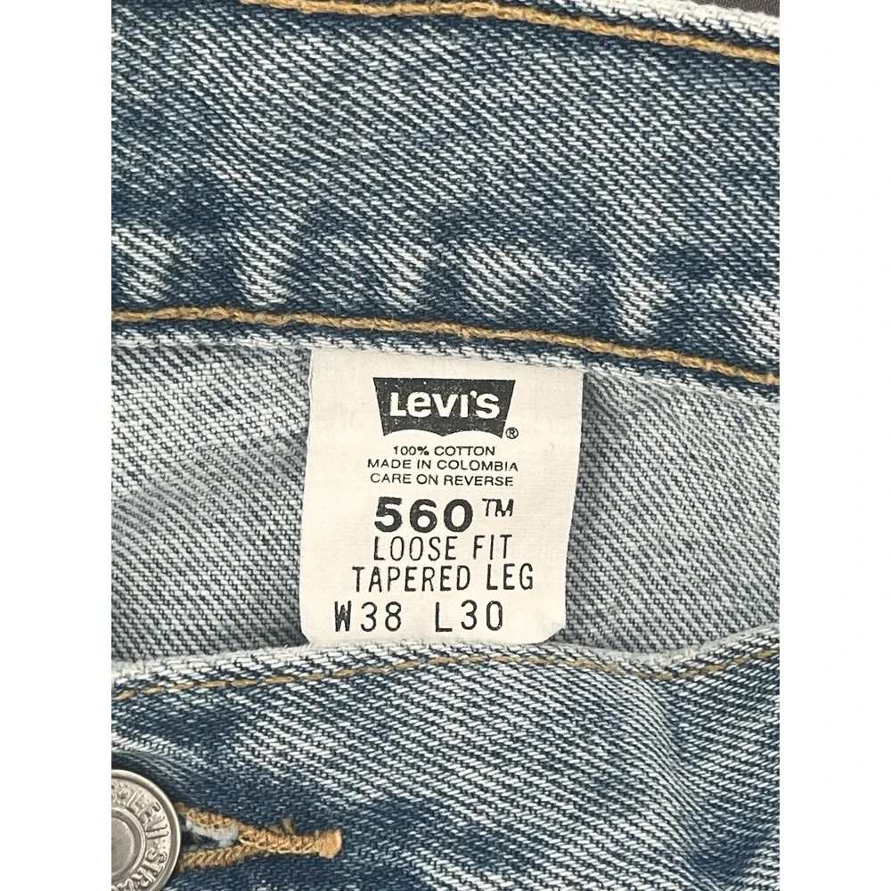 Vintage Levi's‎ 560 Loose Fit Tapered Leg Jeans Light Wash Cotton Denim W38xL28